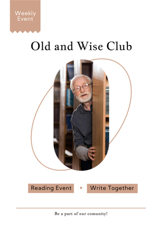 Advertising Club for Adults and Wise Poster A3 Design Template