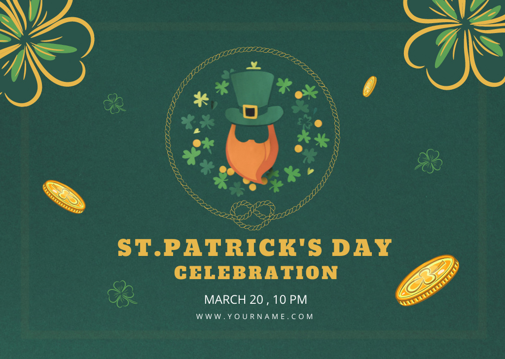 St. Patrick's Day Party Card Modelo de Design