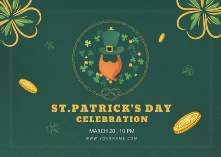 St. Patrick's Day Party Card Design Template