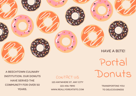 Glazed Donuts Special Offer Brochure Design Template