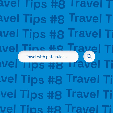 Pravidla pro cestování s domácími mazlíčky Instagram Šablona návrhu