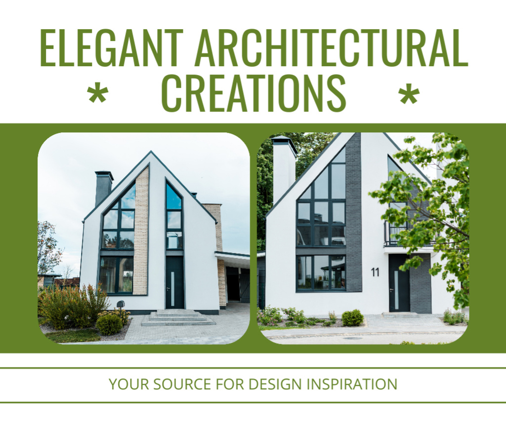Offer of Elegant Architectural Creations Facebook Šablona návrhu