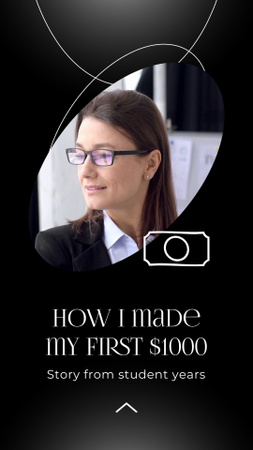 Daha Fazla Para Kazanmanın Başarılı Hikayesini Paylaşmak Instagram Video Story Tasarım Şablonu