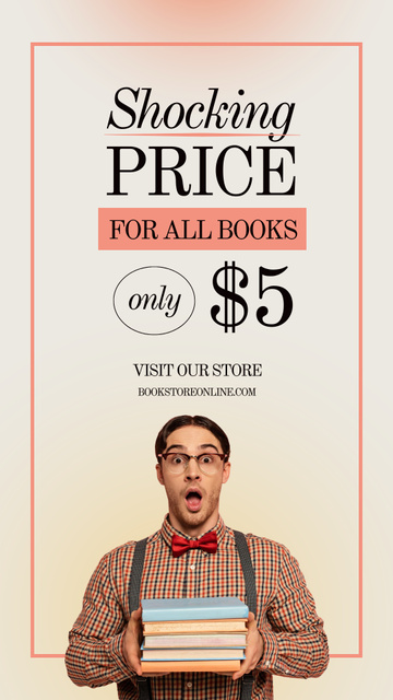 Shocking Price For All Books Instagram Story Šablona návrhu