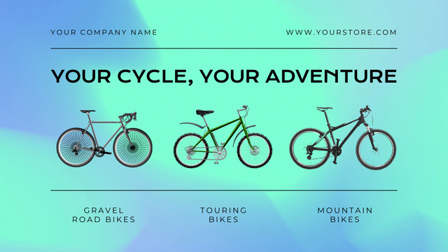 Wide-range Types Of Bicycles Offer With Slogan Full HD videoデザインテンプレート