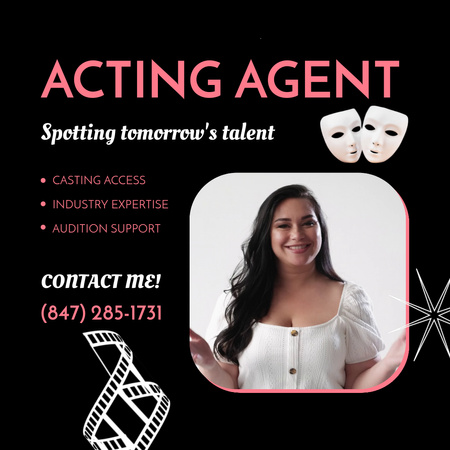 Designvorlage Werbung für Diligent Acting Agent Services für Animated Post