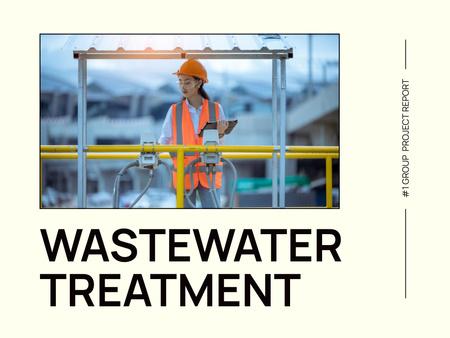 Wastewater Treatment Report Presentationデザインテンプレート