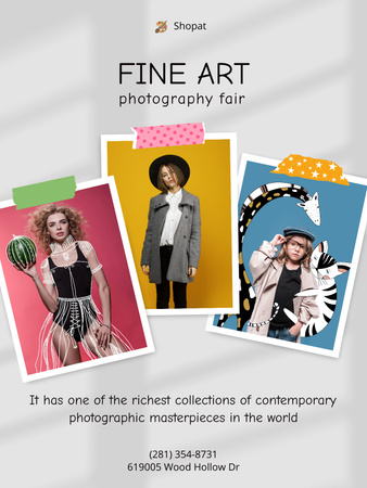 Template di design Fine Art Photography Fair Poster US