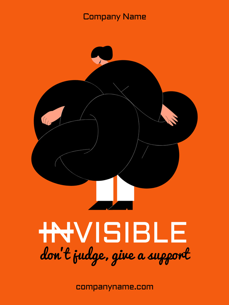 Modèle de visuel Motivation of Social Support with Illustration - Poster US