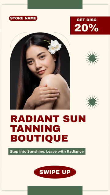 Platilla de diseño Discount on Tanning Boutique Services Instagram Story