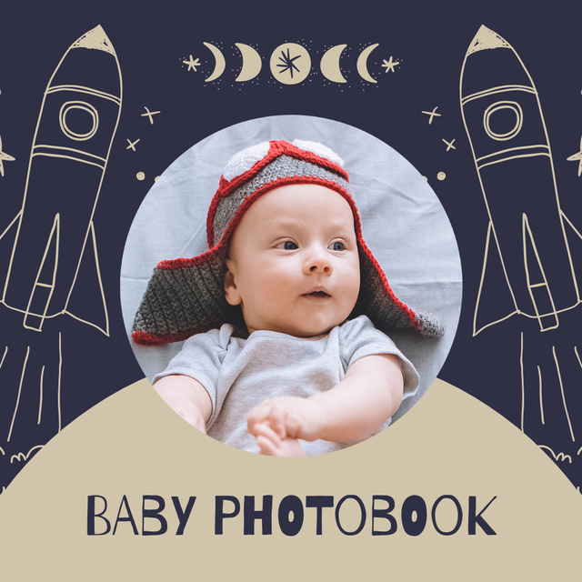 Ontwerpsjabloon van Photo Book van Photos of Cute Little Babies