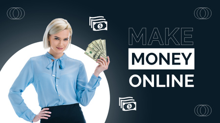 Ontwerpsjabloon van Youtube Thumbnail van Ad of Making Money Online