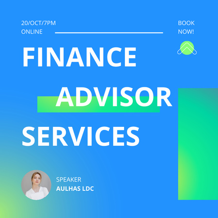Modèle de visuel Online Financial Advisor Services - Instagram