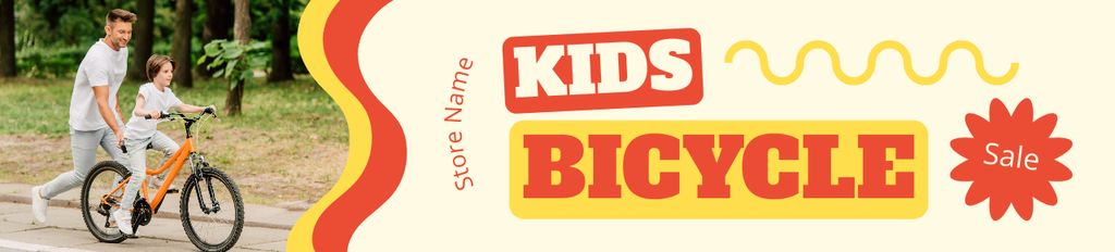 Bicycles for Families and Kids Ebay Store Billboard Šablona návrhu
