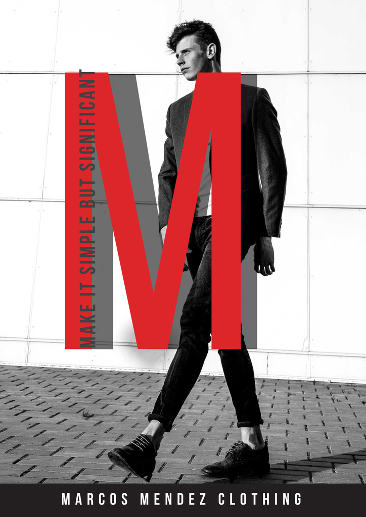 Male clothing fashion collection ad Poster Modelo de Design