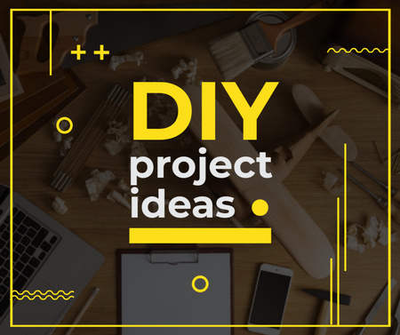 Platilla de diseño Diy Project Working Table in Mess Facebook