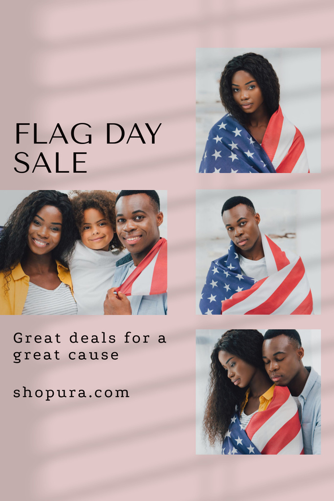 Template di design Flag Day Sale Announcement Pinterest