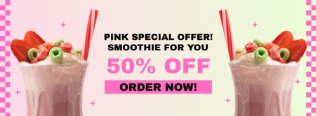 Special Offer of Summer Smoothie Facebook cover Design Template