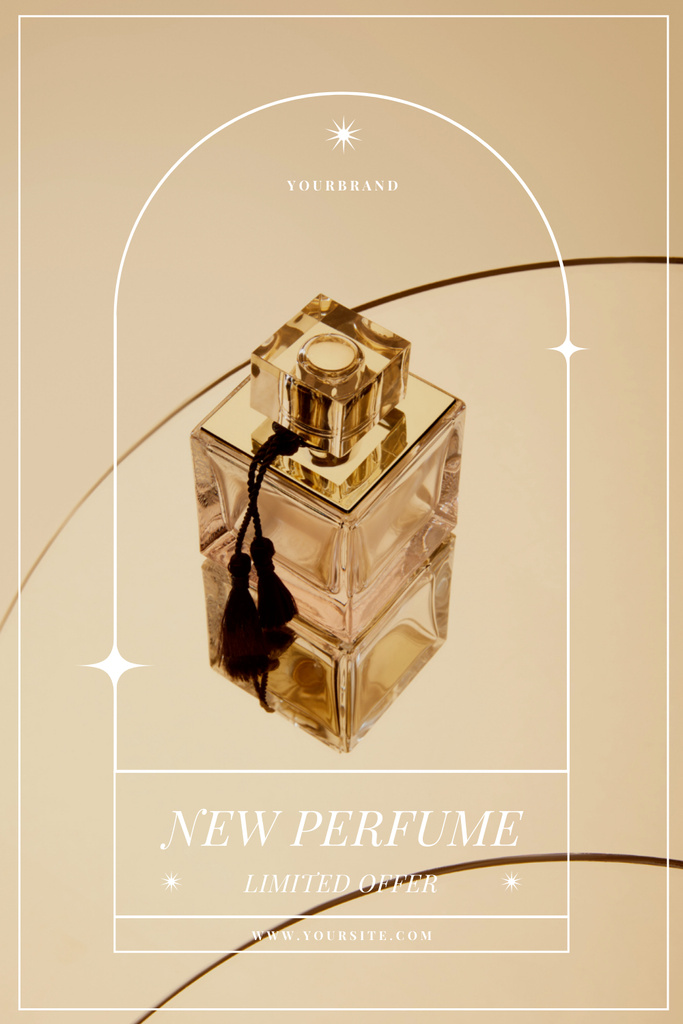 Ontwerpsjabloon van Pinterest van Limited Offer of New Perfume