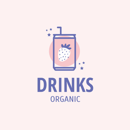 návrh loga organických nápojů Logo Šablona návrhu