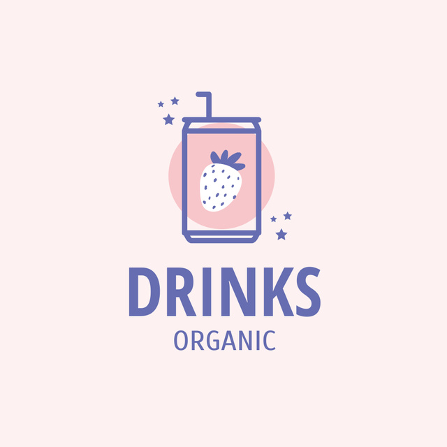 Modèle de visuel organic drinks logo design - Logo