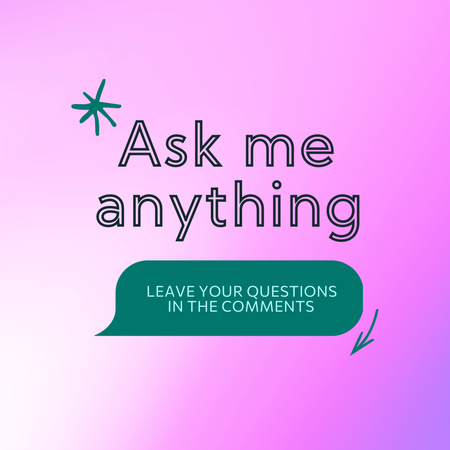 Question Form on Pink Instagram Design Template