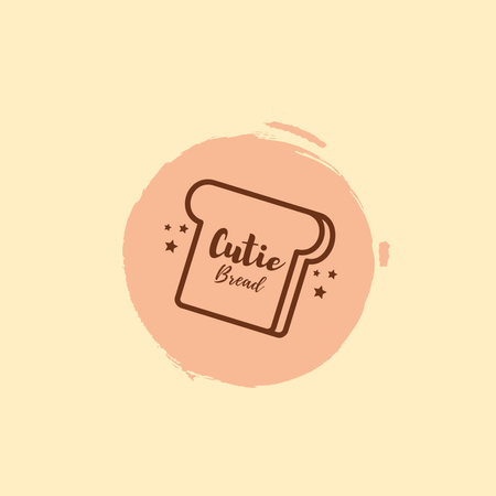 Cutie Bread,bakery logo design Logo tervezősablon