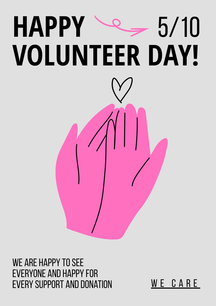 Congratulations on Volunteer's Day Poster Design Template