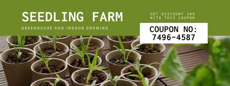 Seedling Farm Ad Coupon Design Template