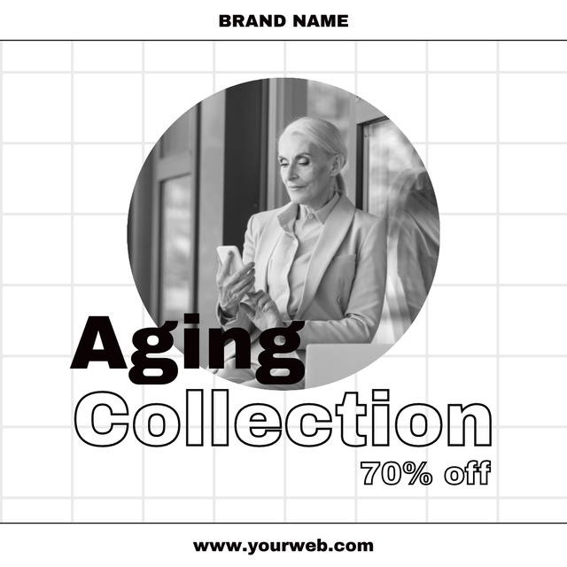 Fashionable Collection For Elderly Sale Offer Instagram Design Template