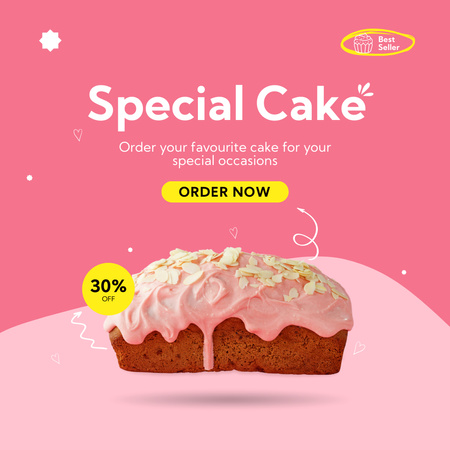 Special Cake Sale Offer for Prominent Occasion Instagram Tasarım Şablonu