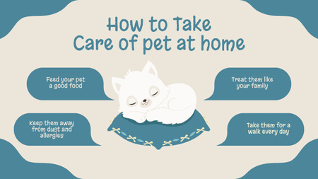 Designvorlage So kümmern Sie sich zu Hause um Ihr Haustier für Mind Map