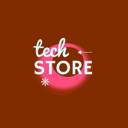 Technology Store Emblem Animated Logo Šablona návrhu