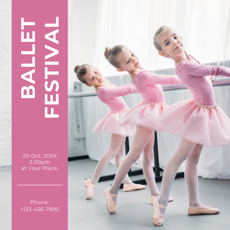 Template di design Annuncio dell'evento del Festival del balletto Instagram