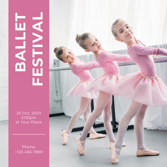 Platilla de diseño Ballet Festival Event Announcement Instagram