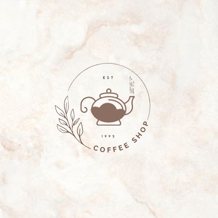 Platilla de diseño Cafe Ad with Coffee Pot Logo