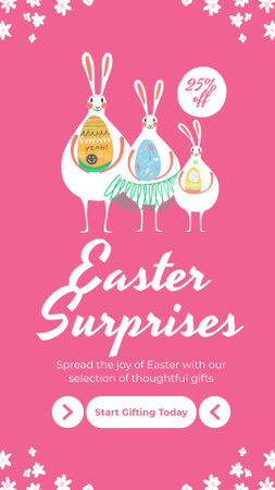 Húsvéti ünnepi meglepetés ajánlat Instagram Video Story tervezősablon
