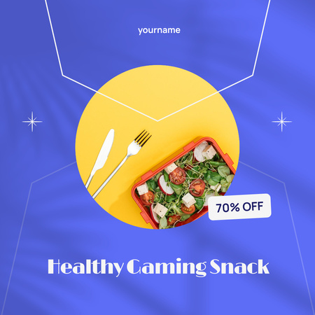 Healthy Snack Offer with Offer of Discount Instagram AD Design Template