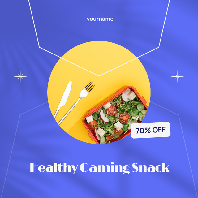 Ontwerpsjabloon van Instagram AD van Healthy Snack Offer with Offer of Discount