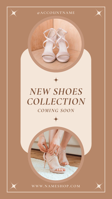 New Summer Shoes Collection Anouncement for Women Instagram Story Design Template