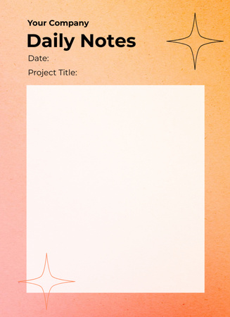 Designvorlage Weekly Project Manager's Business Report für Notepad 4x5.5in