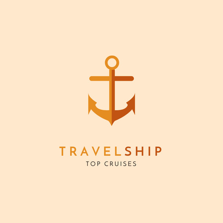 Ontwerpsjabloon van Logo van reiscruises aanbieding