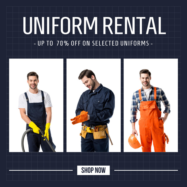 Rental uniform service Instagram Design Template