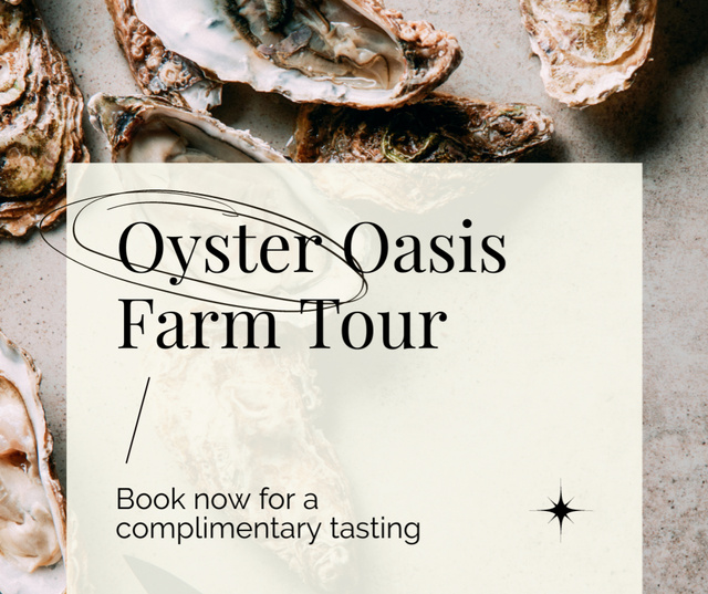 Ad of Oyster Farm Tour Facebook Πρότυπο σχεδίασης