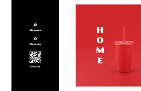 Ontwerpsjabloon van Brochure 11x17in Bi-fold van home ontwerp aanbod met bekers