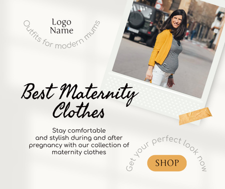 Plantilla de diseño de Offer of Best Maternity Clothes Facebook 
