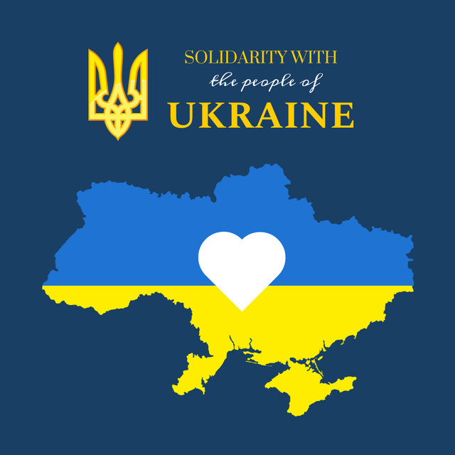 Motivation to Solidarity with Ukrainians Instagram Šablona návrhu