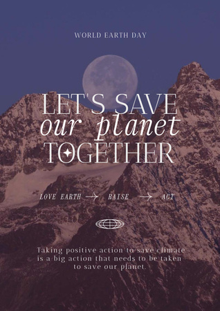 Earth Day Announcement Poster Šablona návrhu