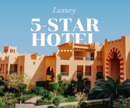 Summer Travel Offer with Luxury Hotel Medium Rectangle Πρότυπο σχεδίασης
