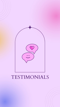 Testimonials in Pink Shades Instagram Highlight Cover Design Template